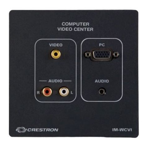 Crestron IM-WCVI Operating and installation guide