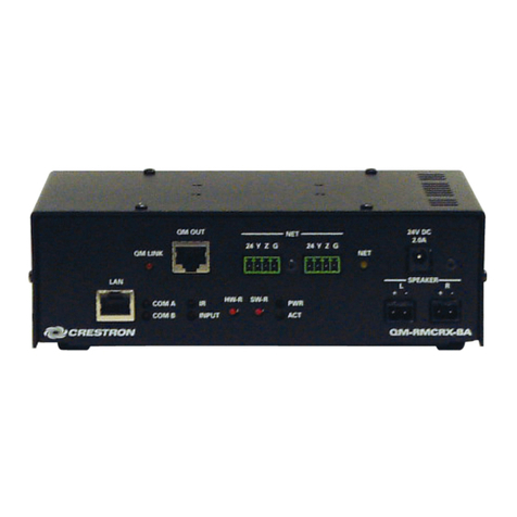 Crestron QM-RMCRX-BA Operation guide