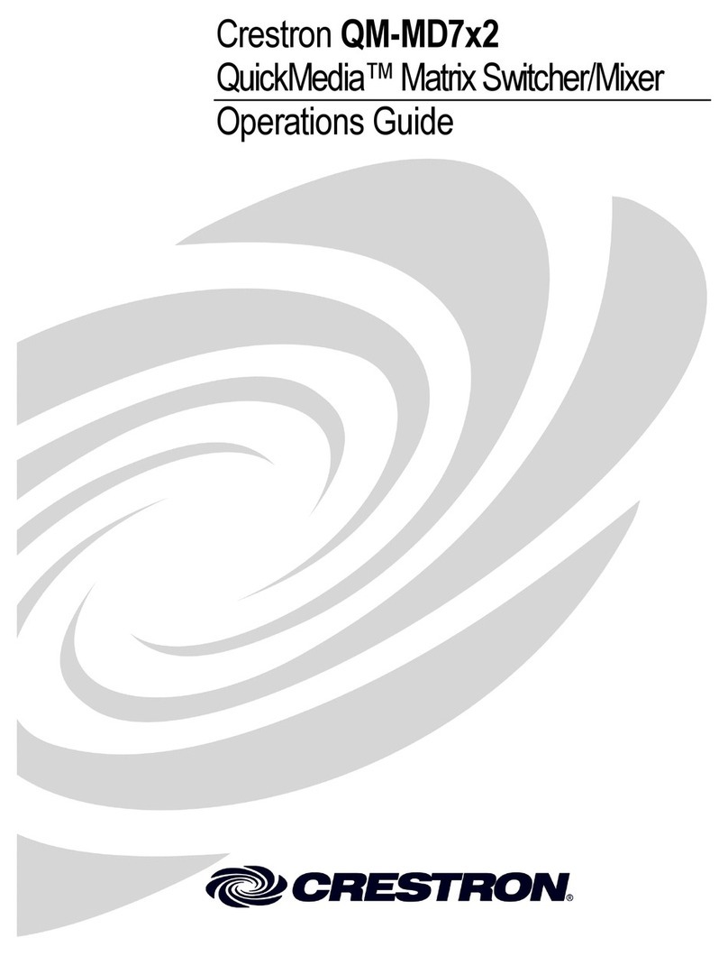 Crestron QuickMedia QM-MD7x2 Operation guide