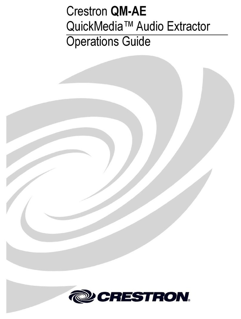 Crestron QM-AE User manual