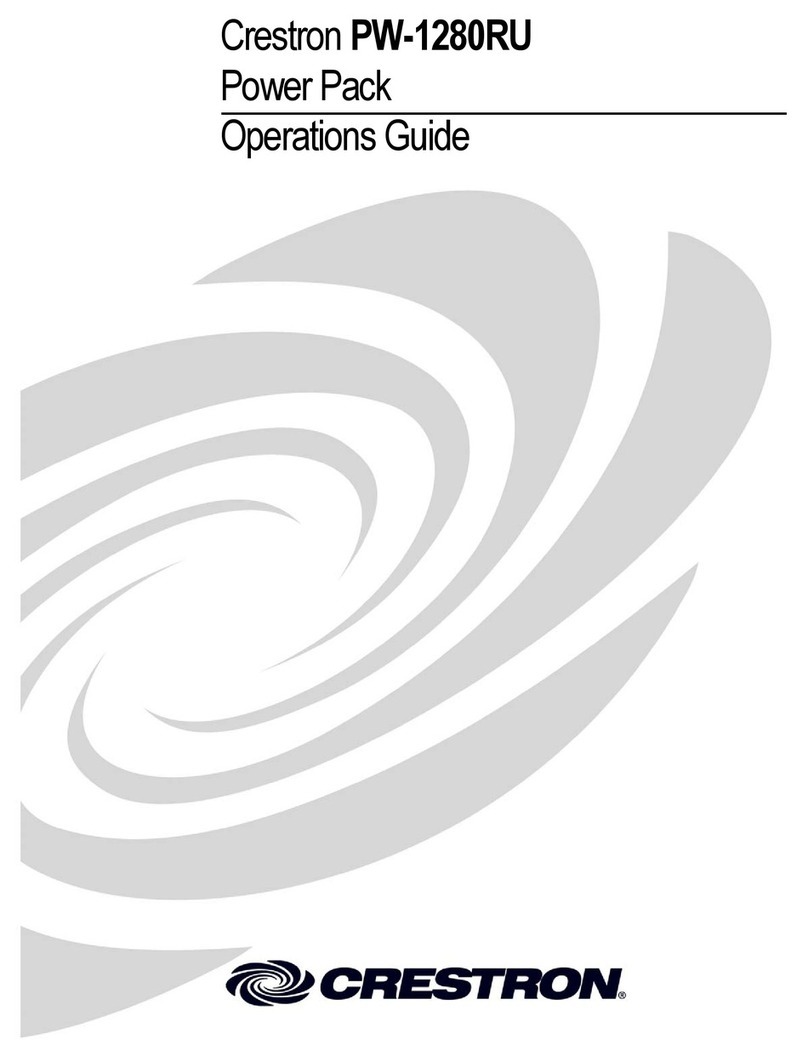 Crestron PW-1280RU User manual