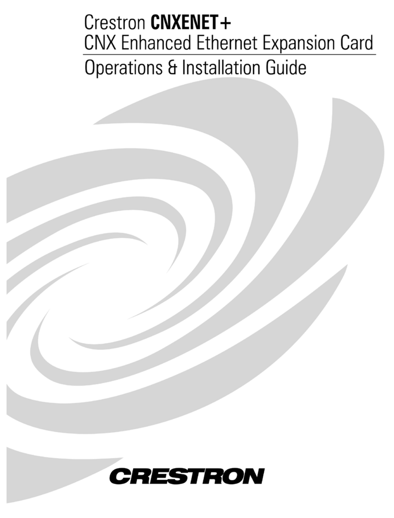 Crestron CNXENET+ Operations & installation guide
