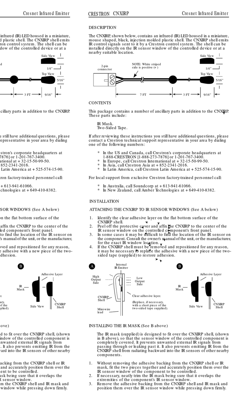 Crestron CNXIRP installation instructions