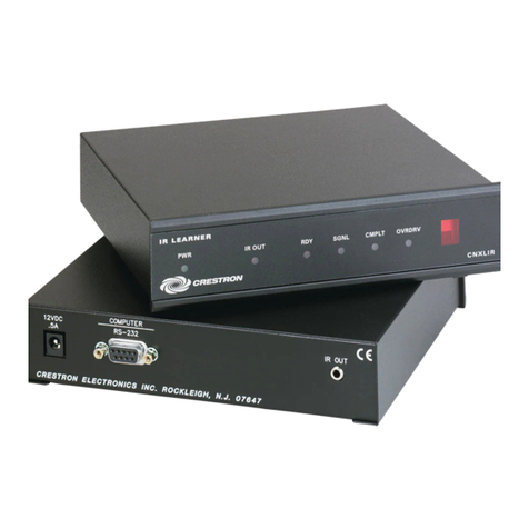 Crestron CNXLIR User manual Crestron CNXLIR User manual