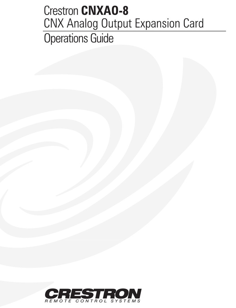 Crestron CNXAO-8 Operation guide