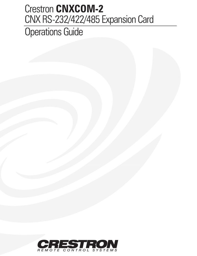 Crestron CNXCOM-2 User manual Crestron CNXCOM-2 User manual