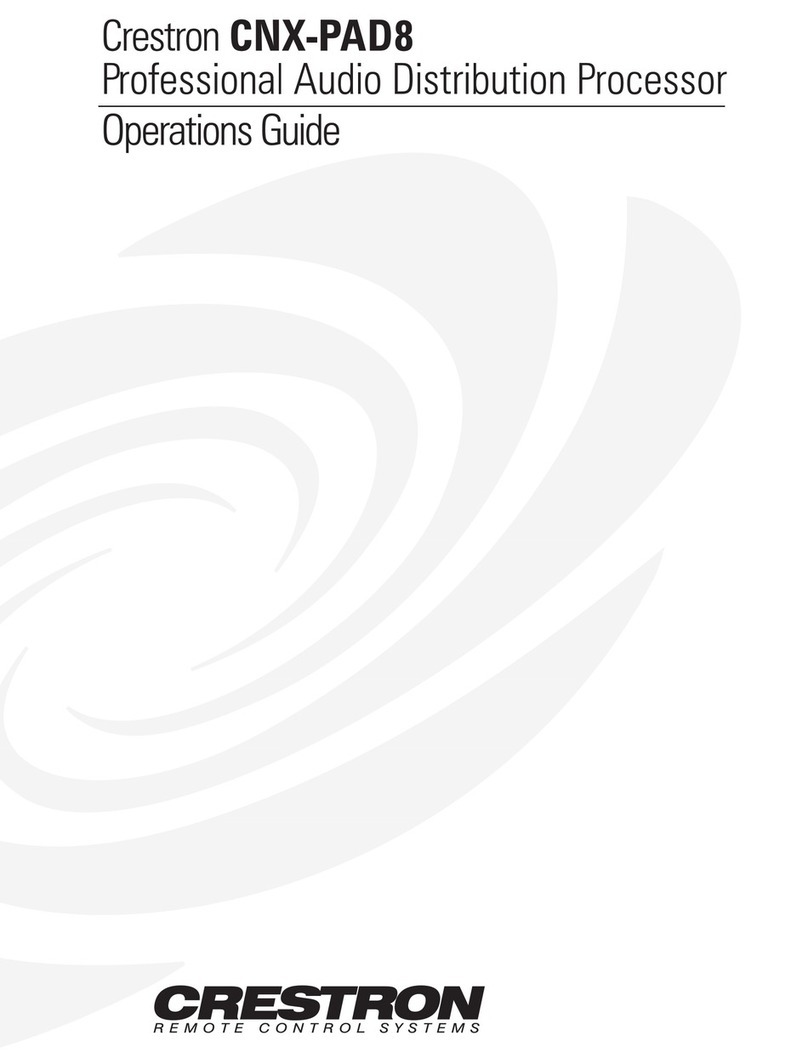 Crestron CNX-PAD8 Operation guide