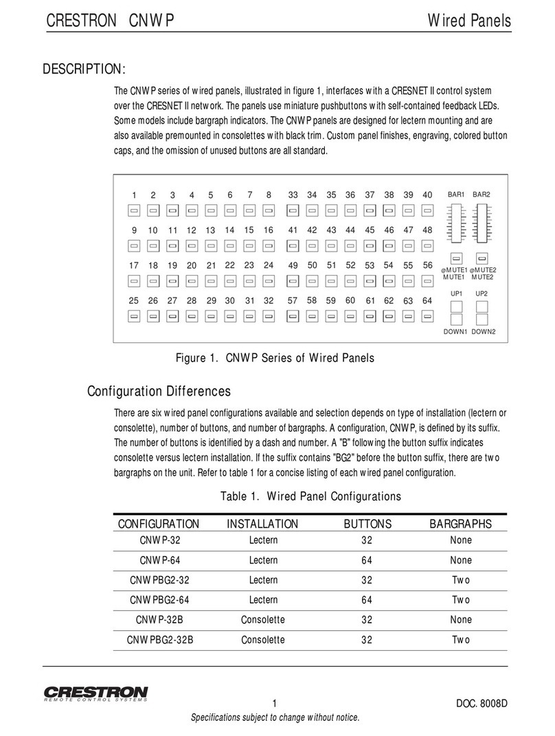 Crestron CNWP-32 User manual