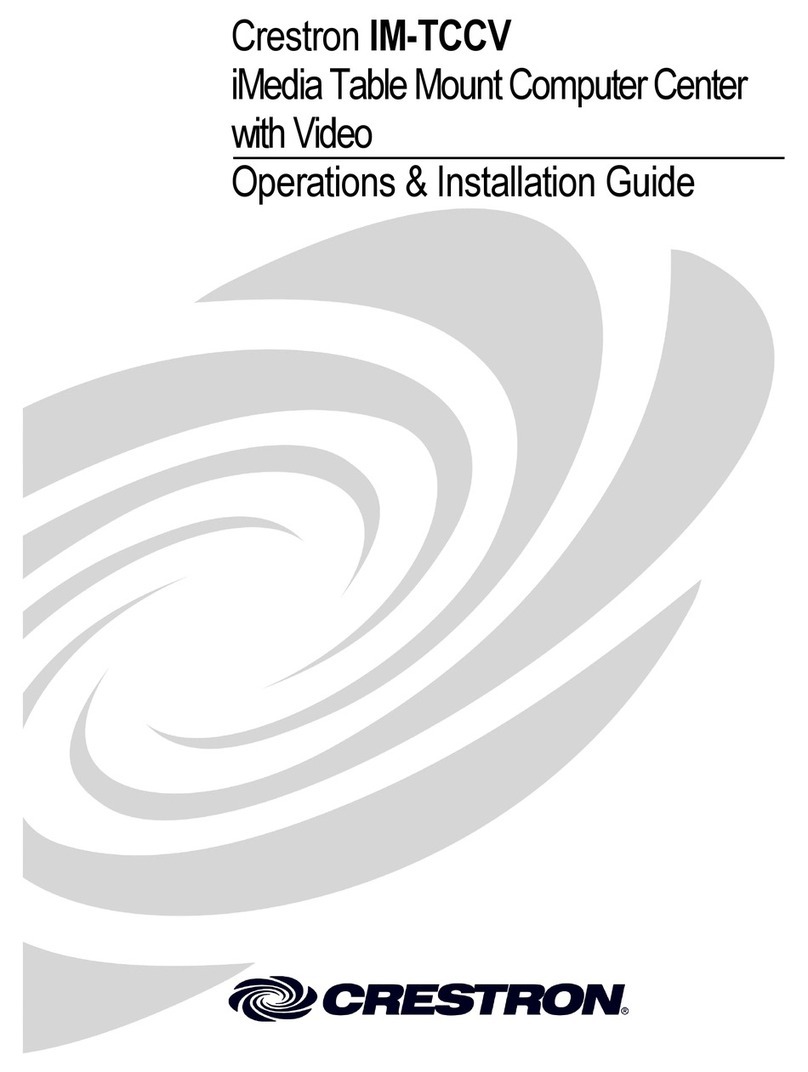 Crestron IM-TCCV Operation and installation guide