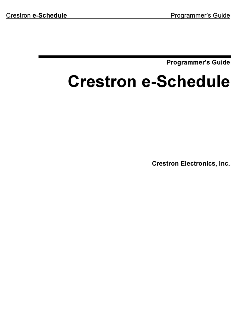 Crestron e-Schedule Programmer's guide