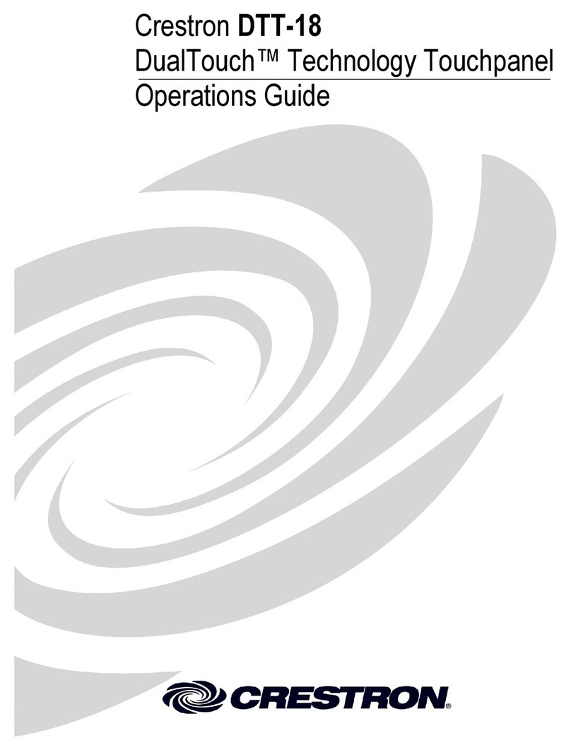 Crestron DualTouch DTT-18 User manual
