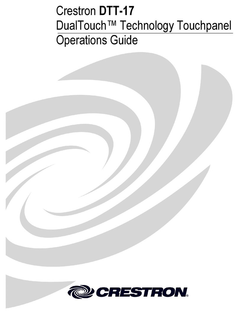 Crestron DualTouch DTT-17 User manual
