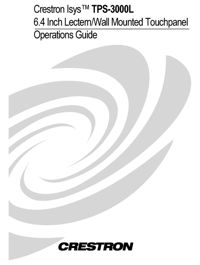 Crestron Isys TPS-3000L User manual
