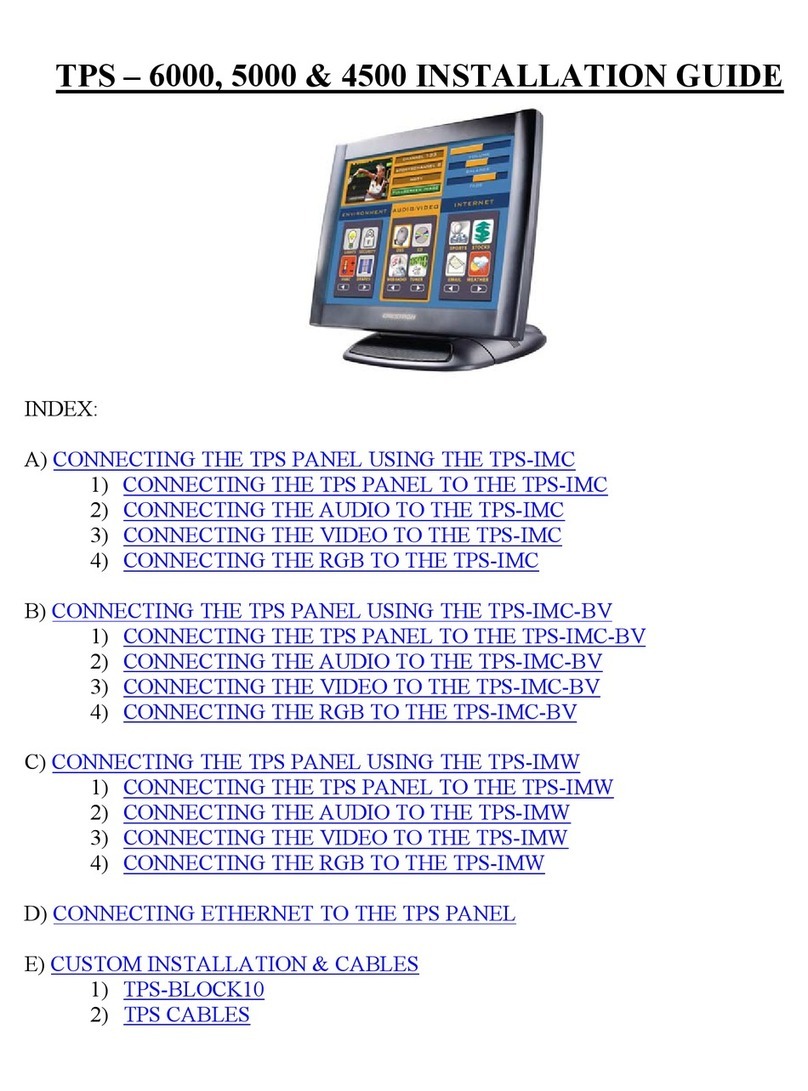 Crestron Isys TPS-4500 User manual