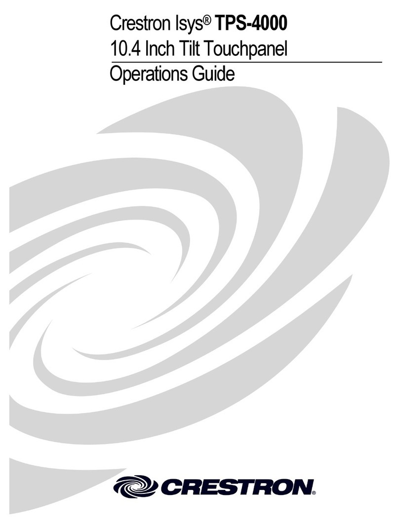 Crestron Isys TPS-4000 User manual