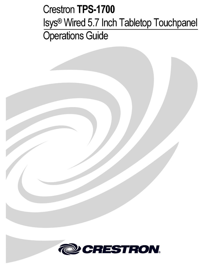 Crestron TPS-1700 User manual