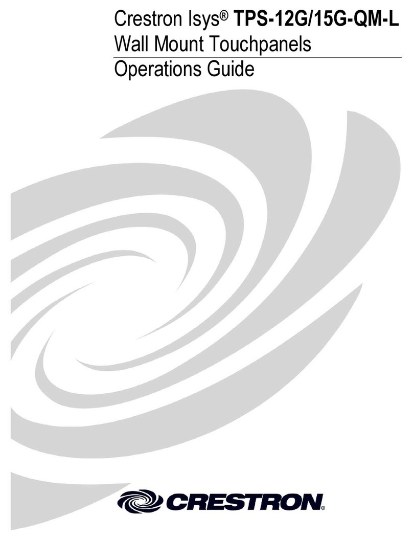 Crestron Isys TPS-12 User manual