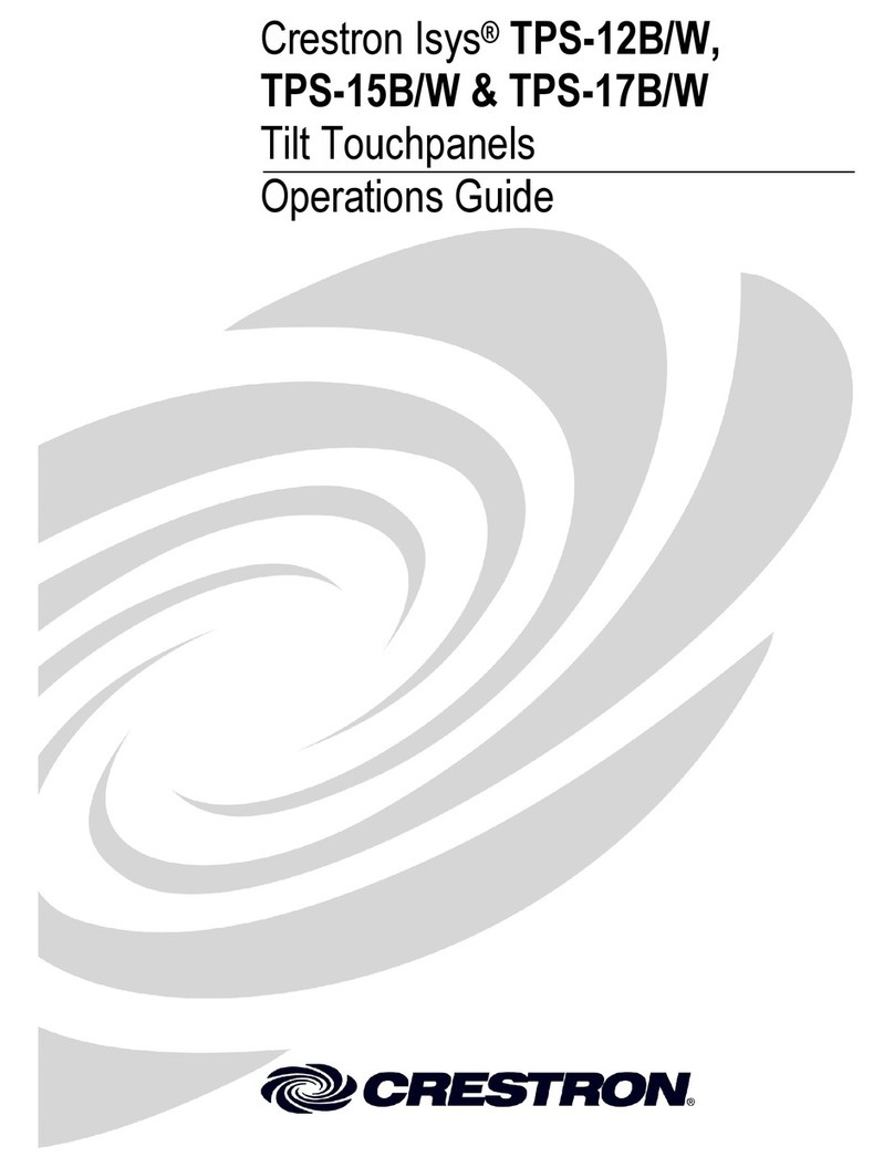 Crestron Isys TPS-12B User manual