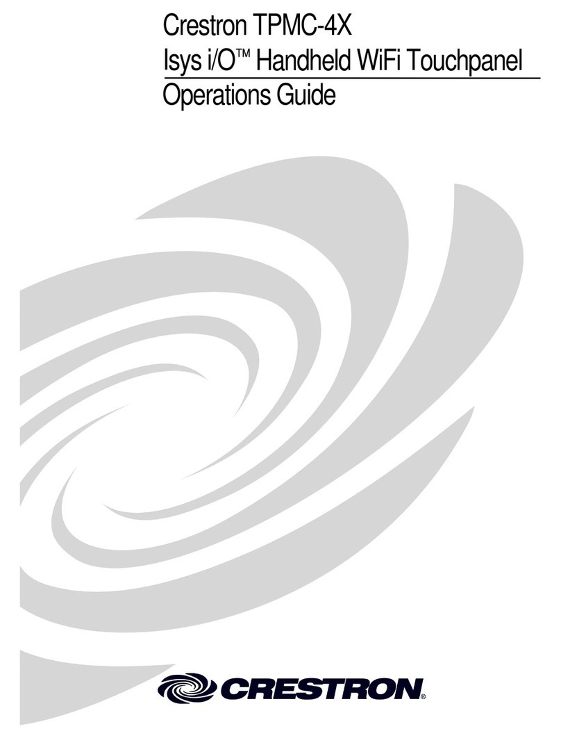 Crestron Isys i/O TPMC-4X User manual