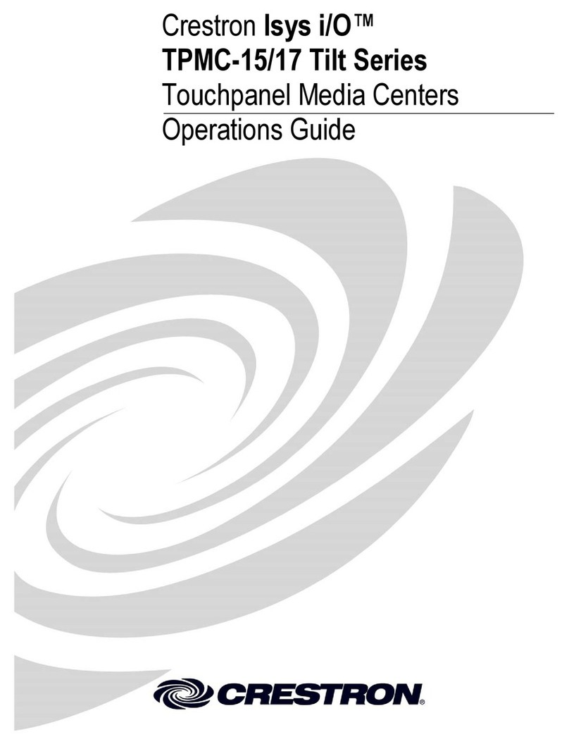 Crestron Isys i/O TPMC-15-CH User manual