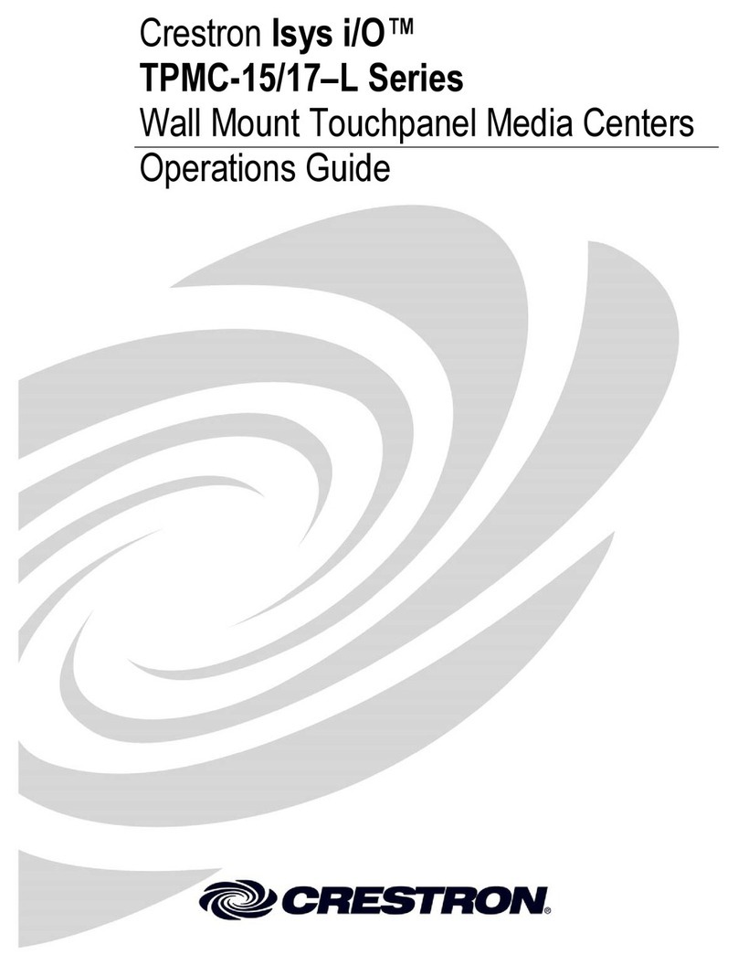 Crestron Isys i/O TPMC-15-CH-L User manual