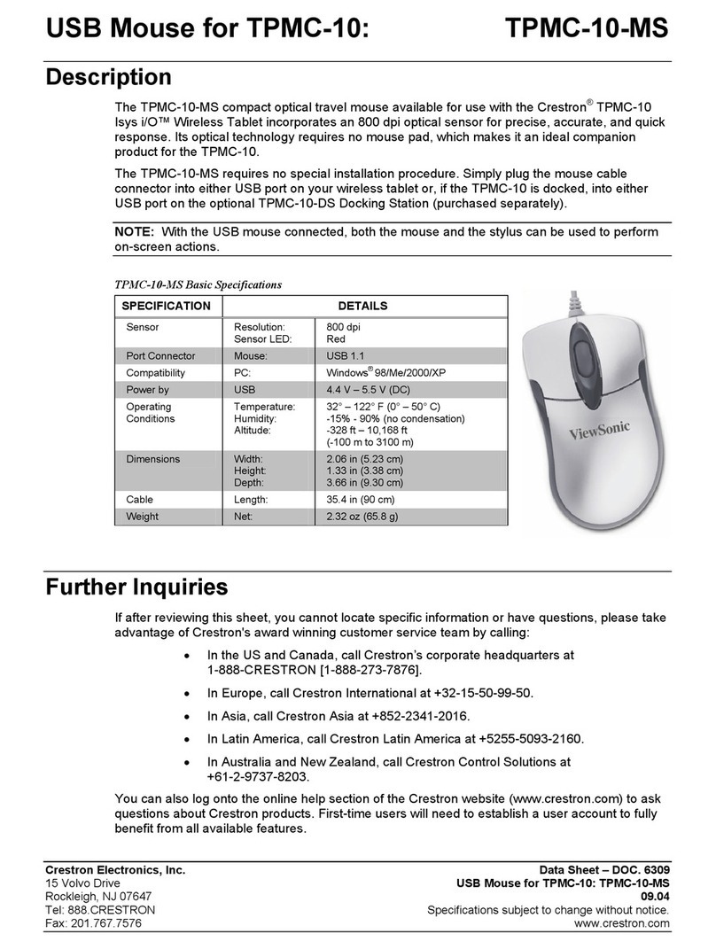 Crestron TPMC-10-MS User manual