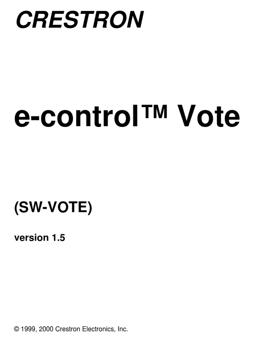 Crestron SW-VOTE User manual