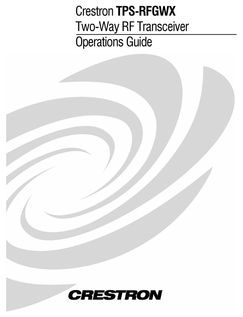 Crestron TPS-RFGWX User manual