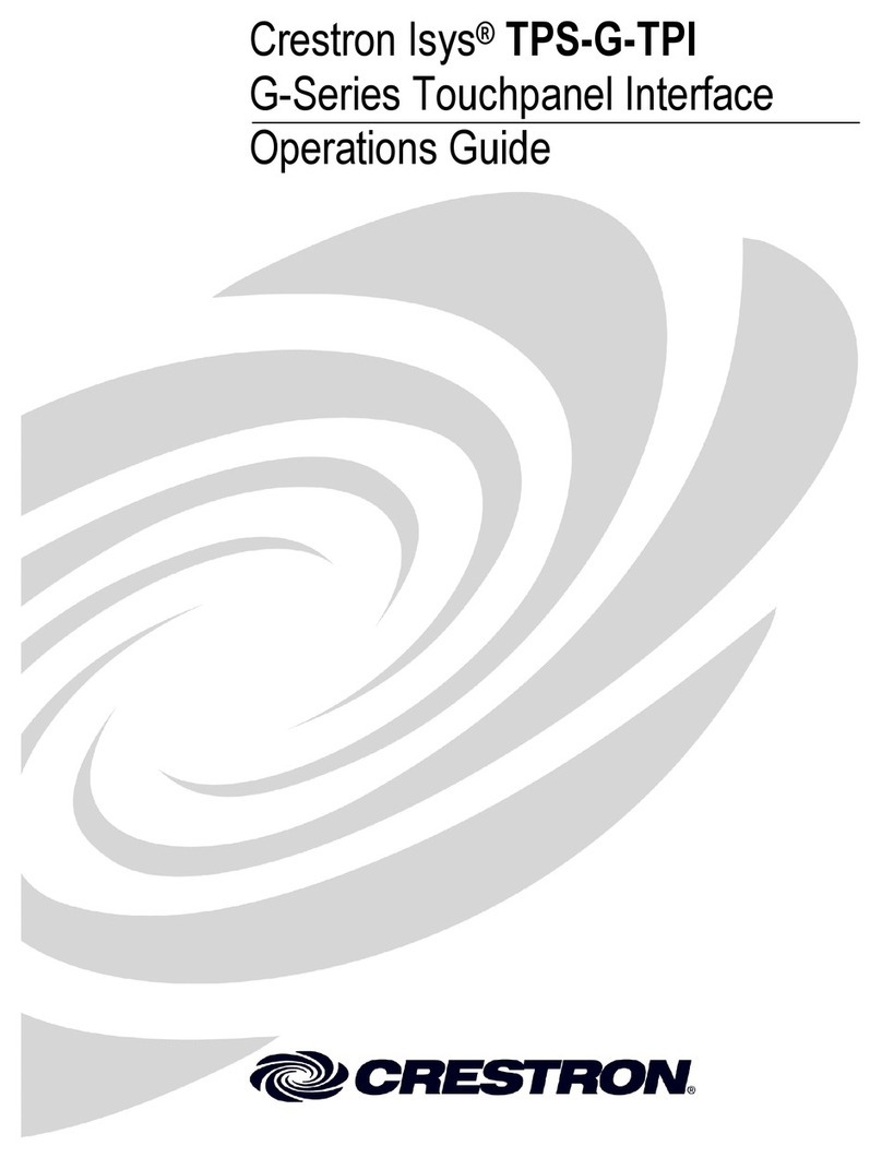 Crestron TPS-G-TPI User manual