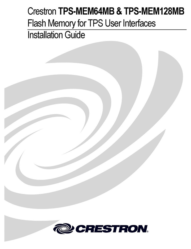Crestron TPS-MEM128MB installation guide