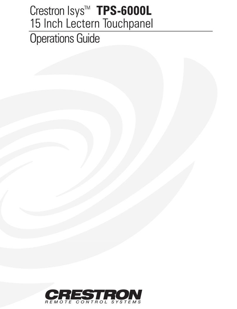 Crestron Crestron Isys TPS 6000L User manual