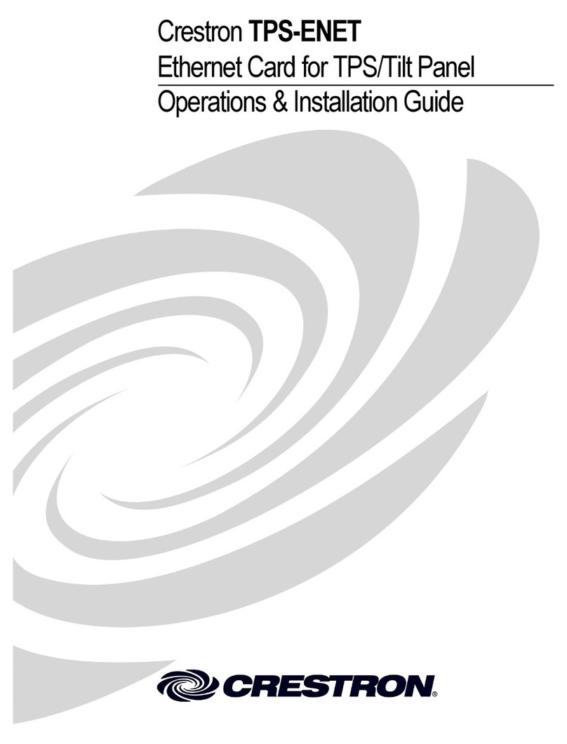 Crestron TPS-ENET Operations & installation guide Crestron TPS-ENET Operations & installation guide