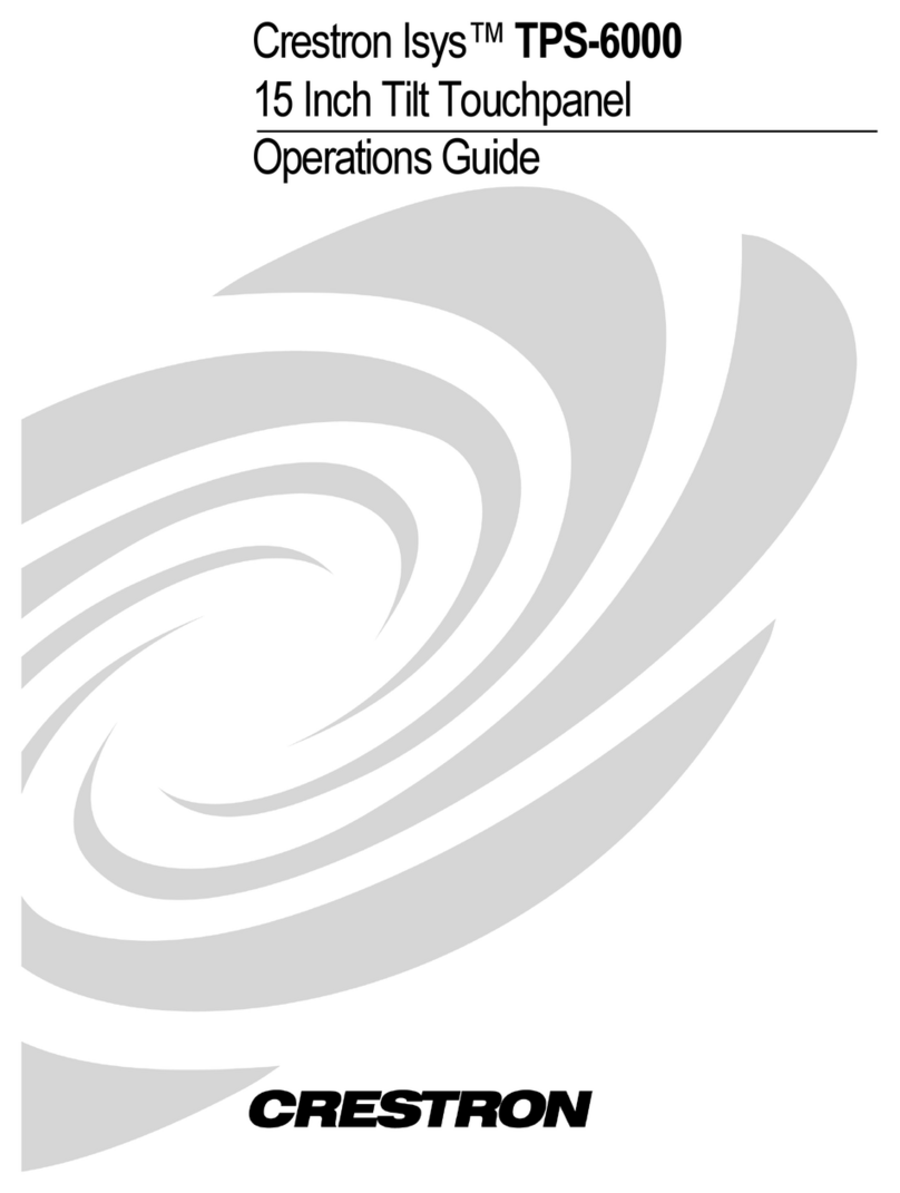 Crestron Isys TPS-6000 User manual
