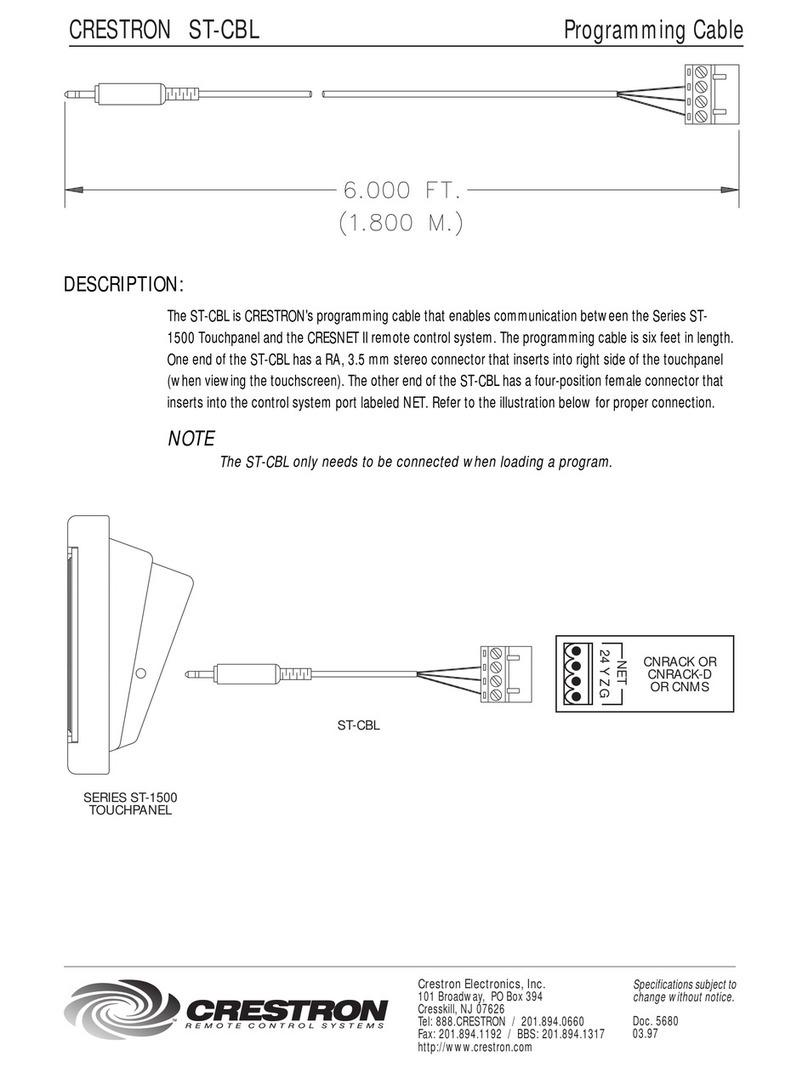 Crestron ST-CBL Description