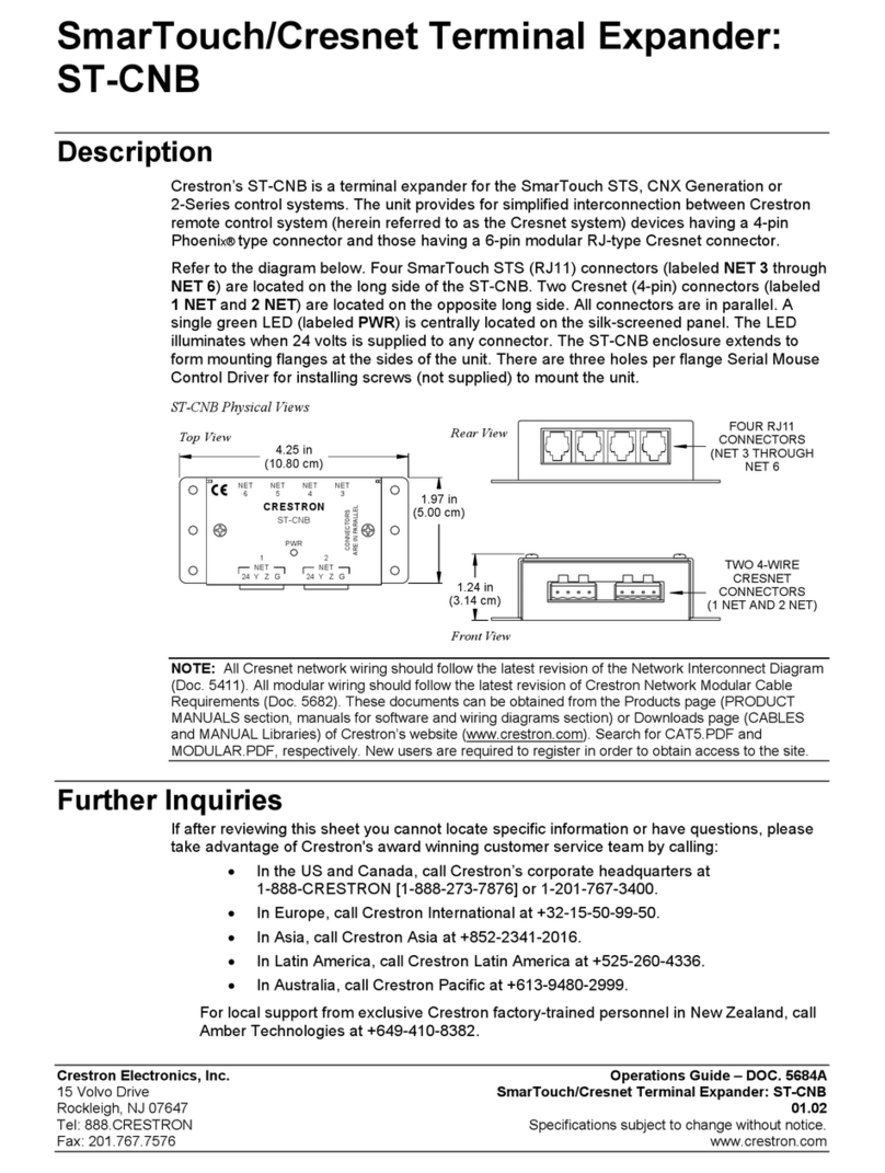 Crestron ST-CNB User manual