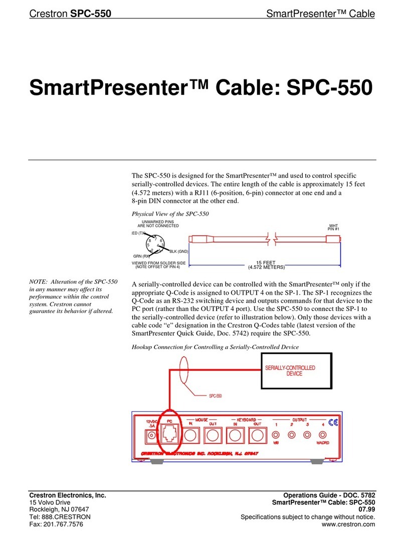 Crestron SmartPresenter SPC-550 User manual