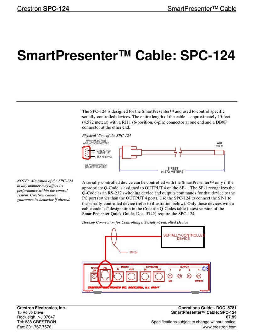 Crestron SmartPresenter SPC-124 datasheet