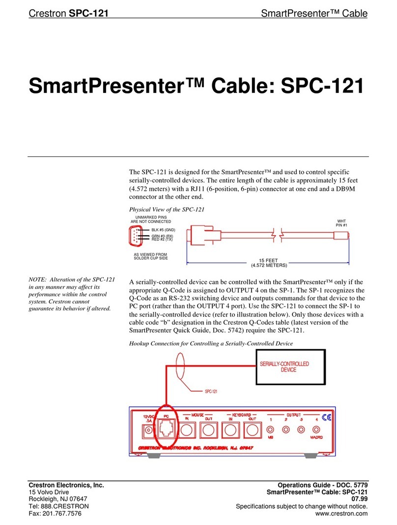 Crestron SmartPresenter SPC-121 datasheet Crestron SmartPresenter SPC-121 datasheet