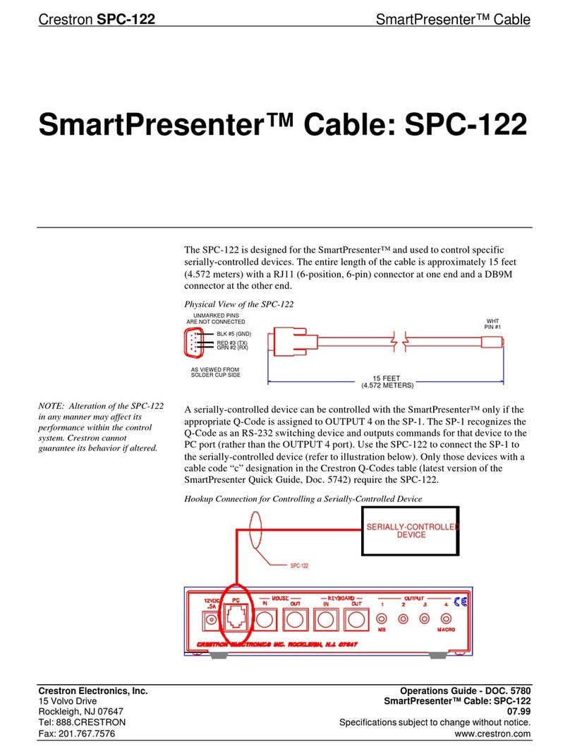 Crestron SmartPresenter SPC-122 User manual