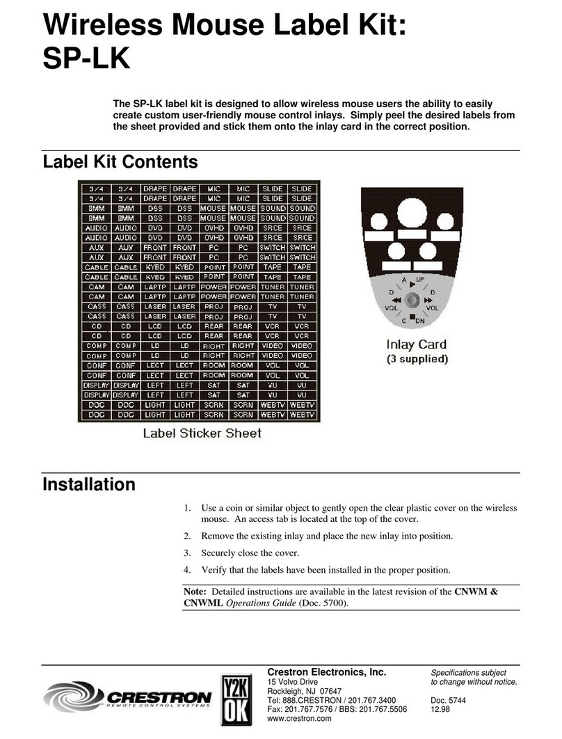 Crestron SP-LK install guide