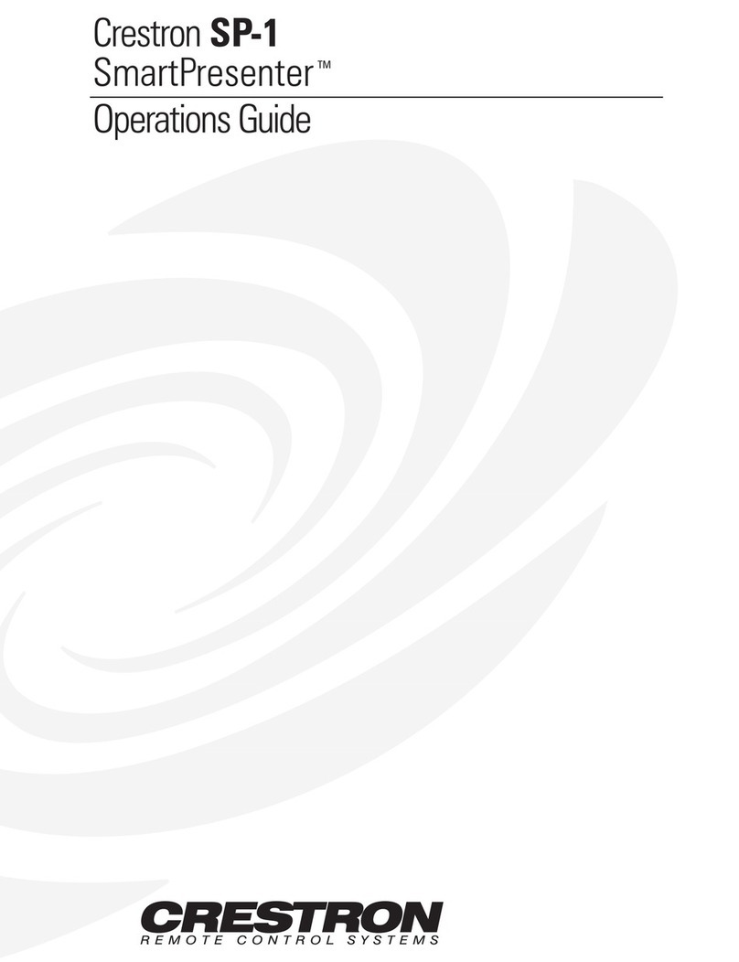 Crestron SmartPresenter SP-1 User manual Crestron SmartPresenter SP-1 User manual
