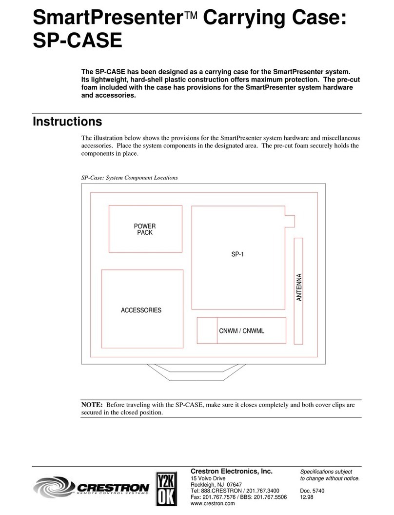 Crestron SP-CASE instructions