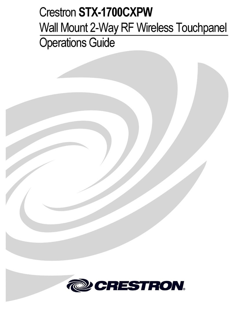 Crestron STX-1700CXPW User manual