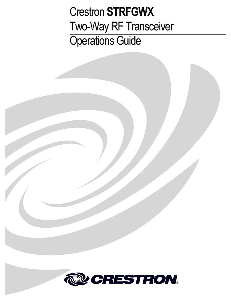 Crestron STRFGWX Operation guide