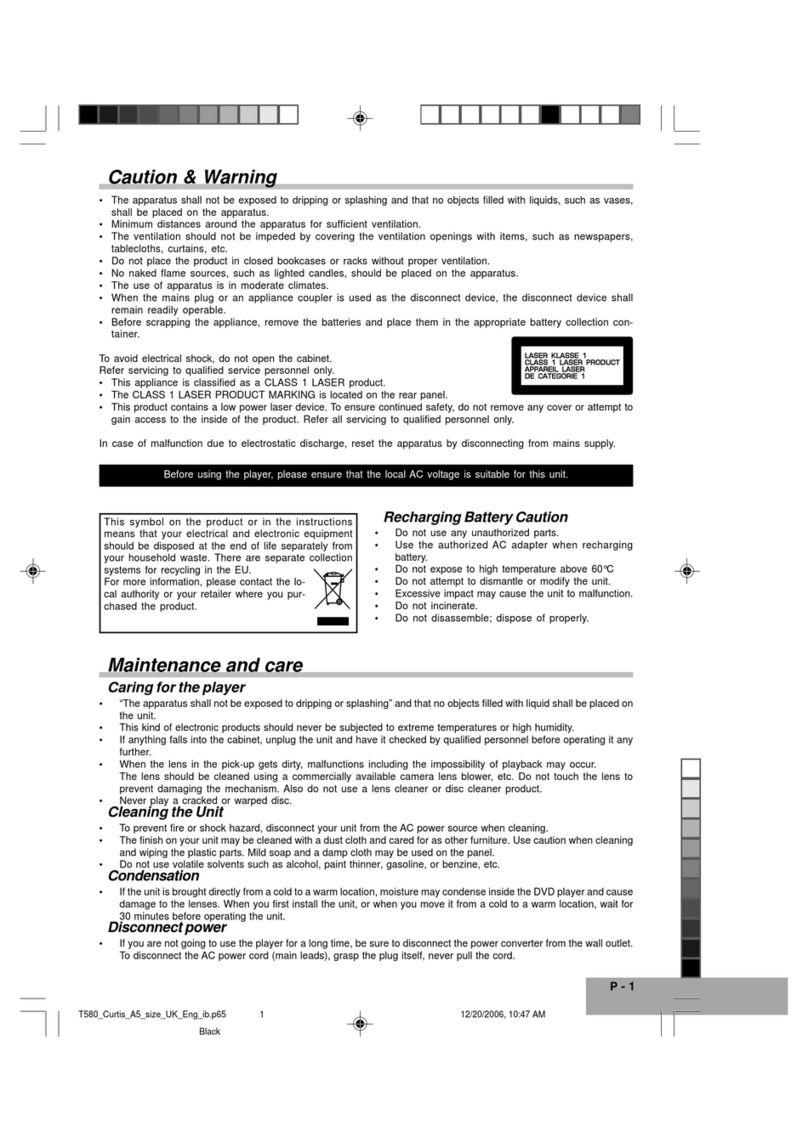 Curtis DVD8723UK User manual Curtis DVD8723UK User manual