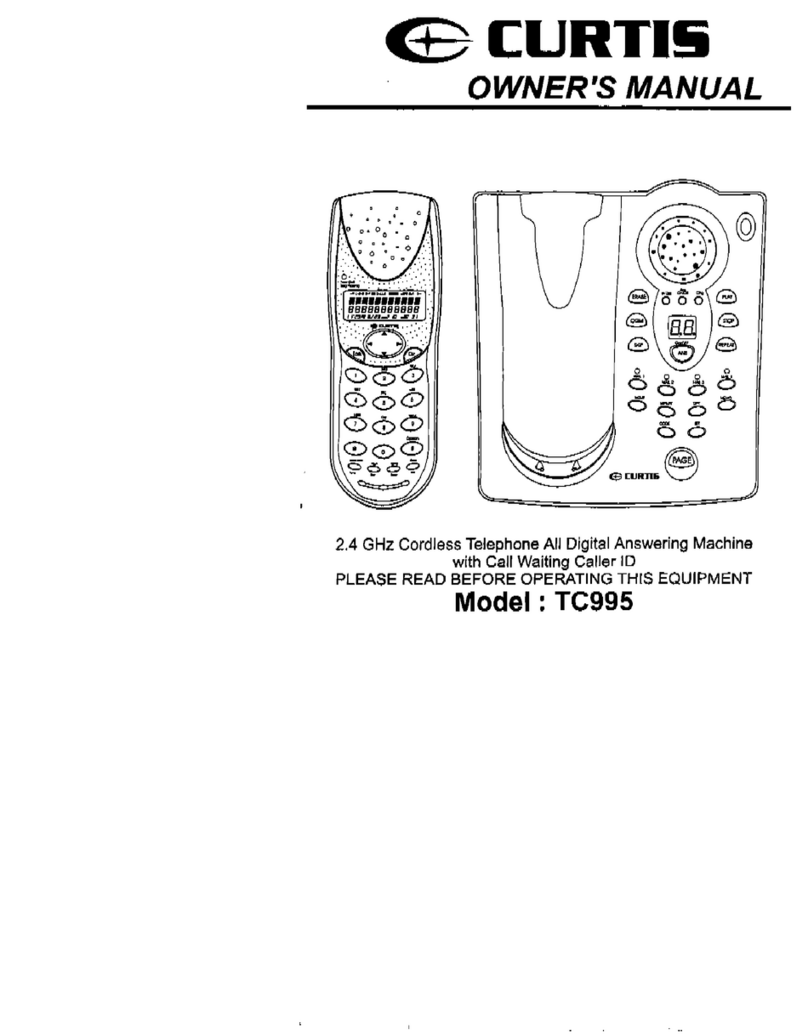 Curtis TC995 owner's manual