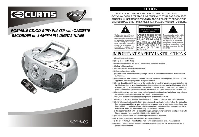 Curtis RCD4400 User manual