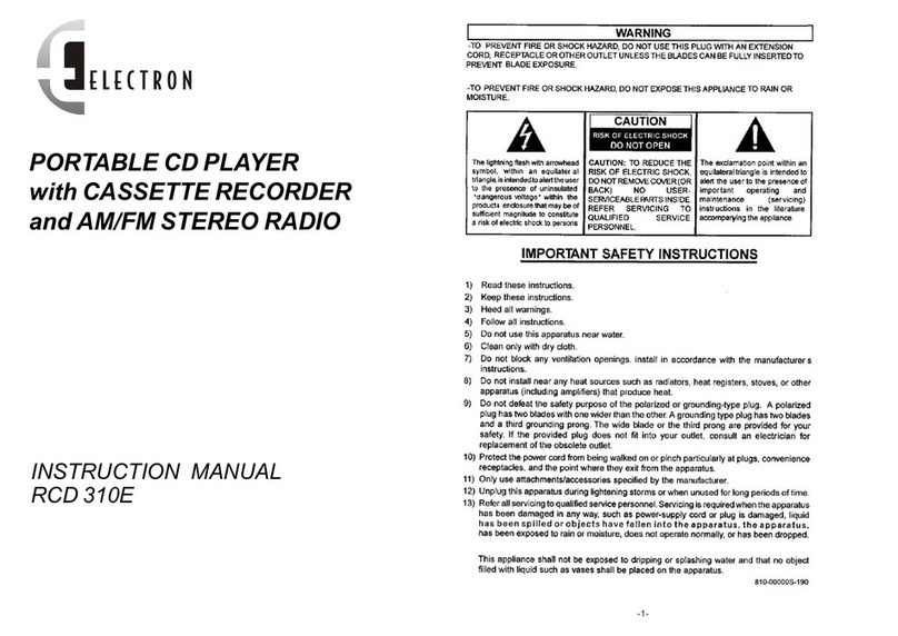 Electron RCD310E instruction manual