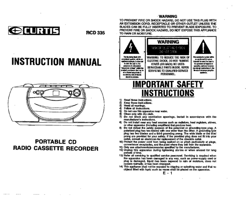 Curtis RCD335 User manual Curtis RCD335 User manual