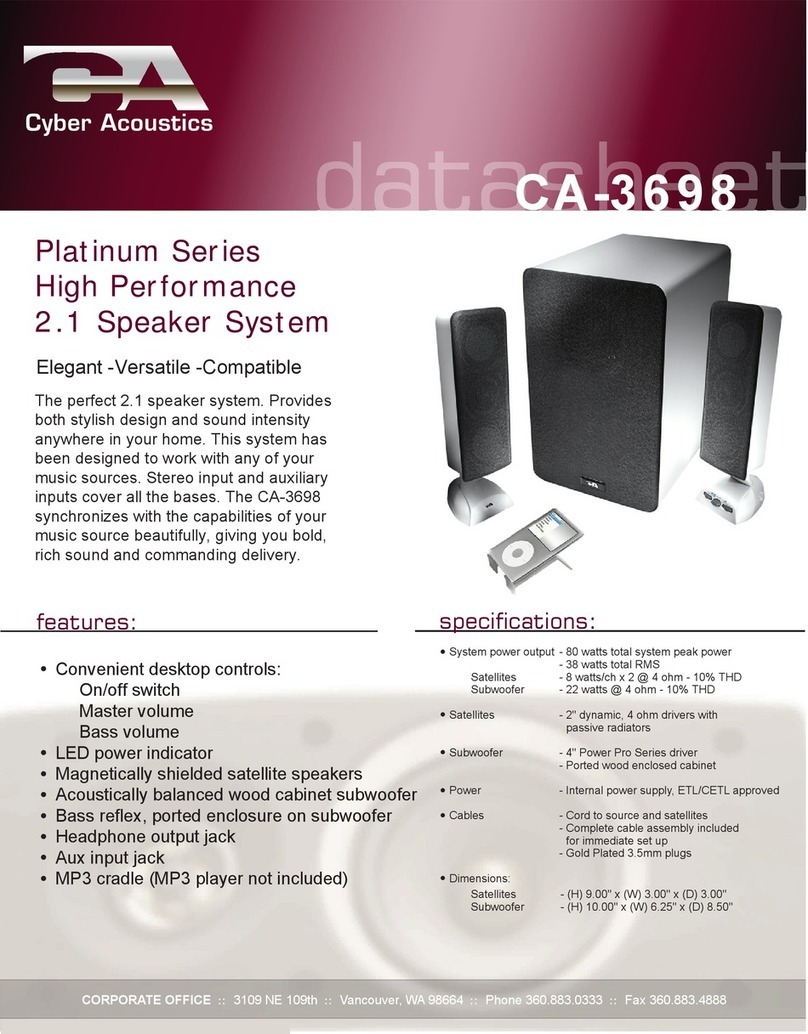 Cyber Acoustics CA-3698 datasheet